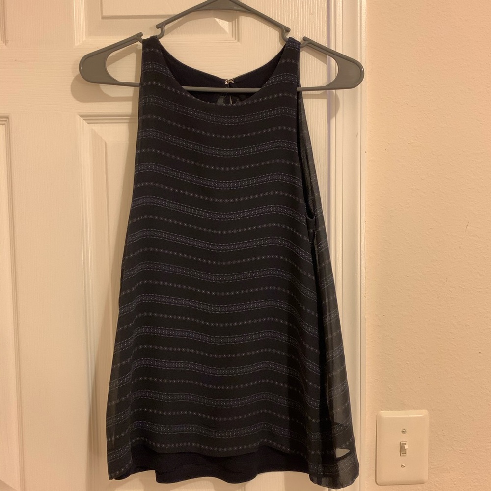 Ann Taylor sleeveless top dark navy size XS
